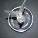 Lalique ashtray dish bird dove in frosted crystal and signed
