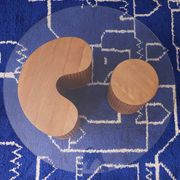 Table en bois de sapin et verre faite-main au Maroc