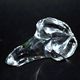 Paperweight statuette frog in crystal of saint-louis signed 6x6x8cm