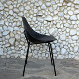 Black shell chair Pierre Guariche for Meurop 1960s