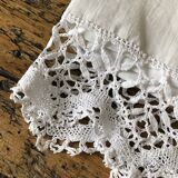 Old pure linen sheet embroidered and monograms