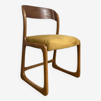 Chaise traineau baumann jaune