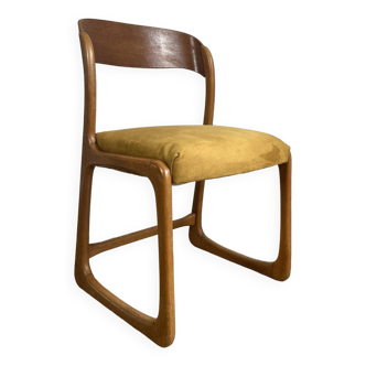 Baumann yellow sled chair