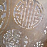 Openwork brass top. China 19 century. 12 sides. Asian art.