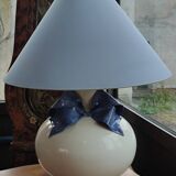 Large vintage ceramic lamp/marie paule gilles knot decor/