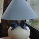 Grande lampe vintage céramique/décor noeud marie paule gilles