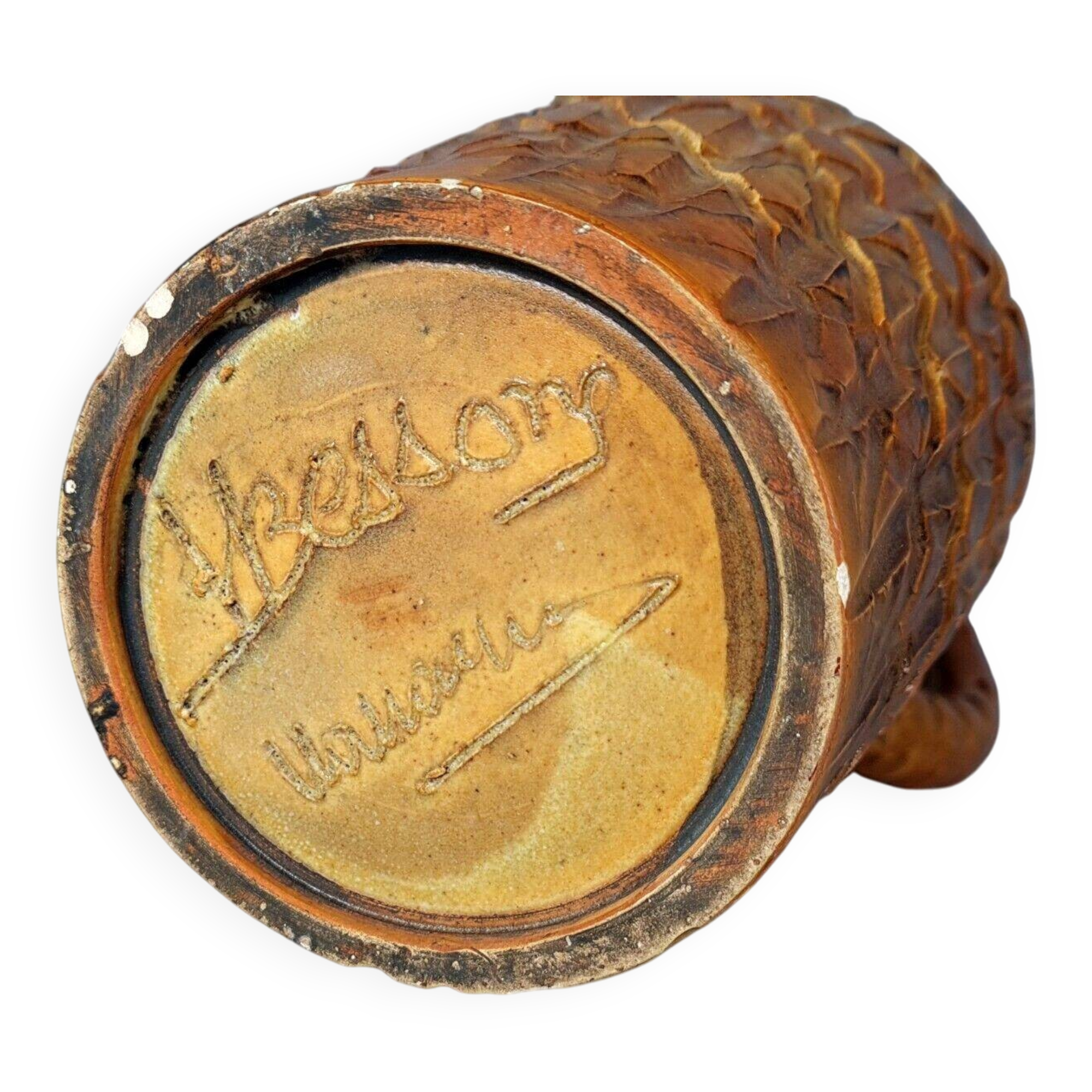 Large original ceramic pitcher Marius Bessone Vallauris vintage 50s B808