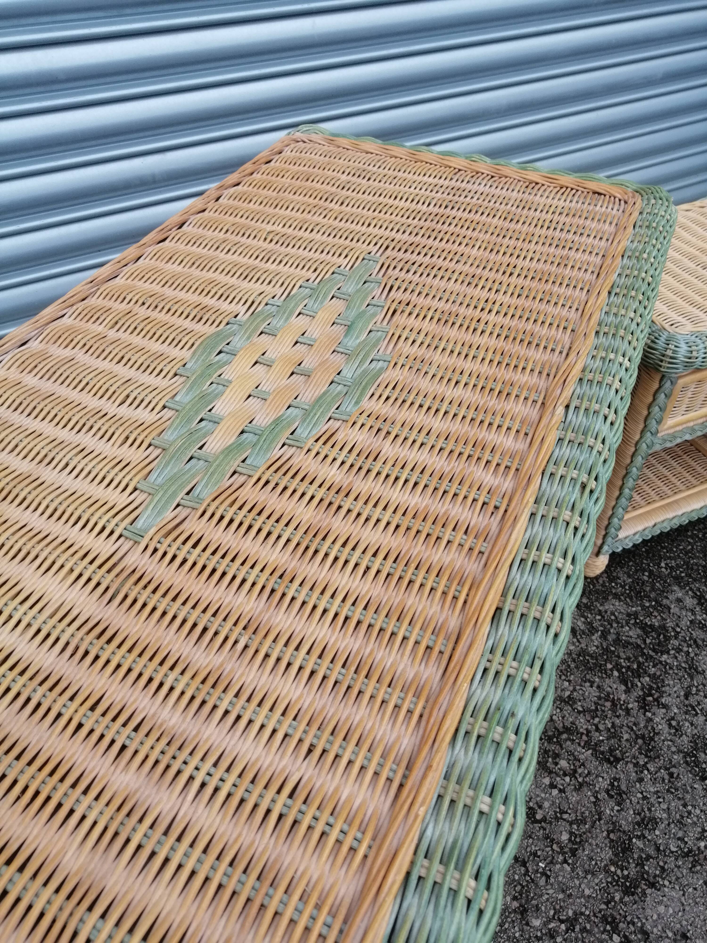 Vintage rattan chest of drawers