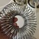 Pair of vintage design spring lamp wall lights from the 70s