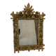 Louis XVI style mirror in carved wood and gilded with gold leaf, 19th century