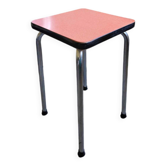 Red Formica Stool - 70s