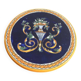 Dessous Verre Bouteille Faïence Gien Modèle Renaissance Ange Angelot Putti