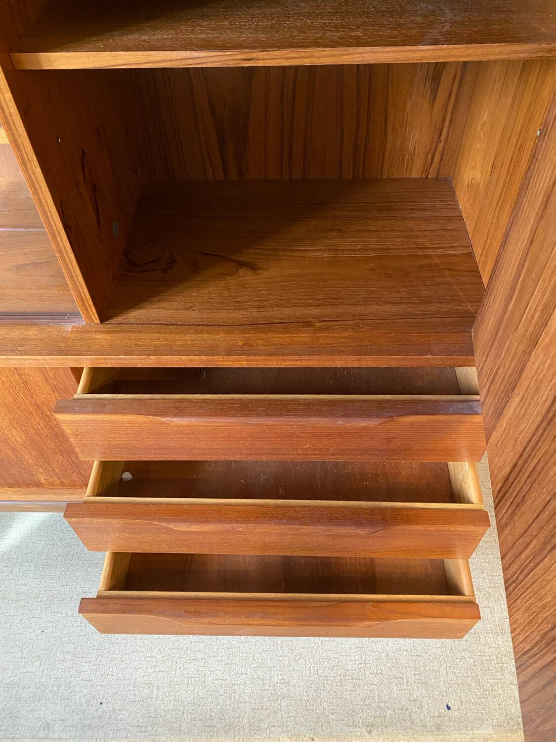 Vintage Scandinavian teak sideboard / buffet 1960