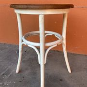Guéridon table de café en bois courbé 80s shabby chic