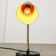 Mid-Century Italian Mini Gooseneck Table Lamp in Black and Brass