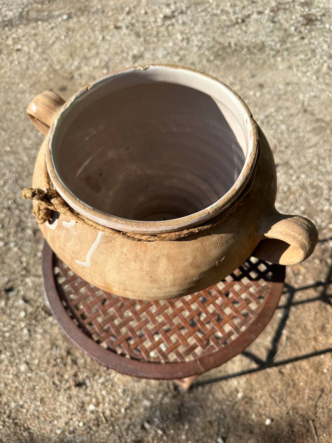 Terracotta pottery jar