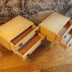 Paire de chevets vinatge en bois blanchi
