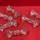 Set of 6 molded glass knife holders (knife rests)