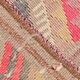 Pink & Navy Blue. Turkish Runner Rug, 90x350Cm