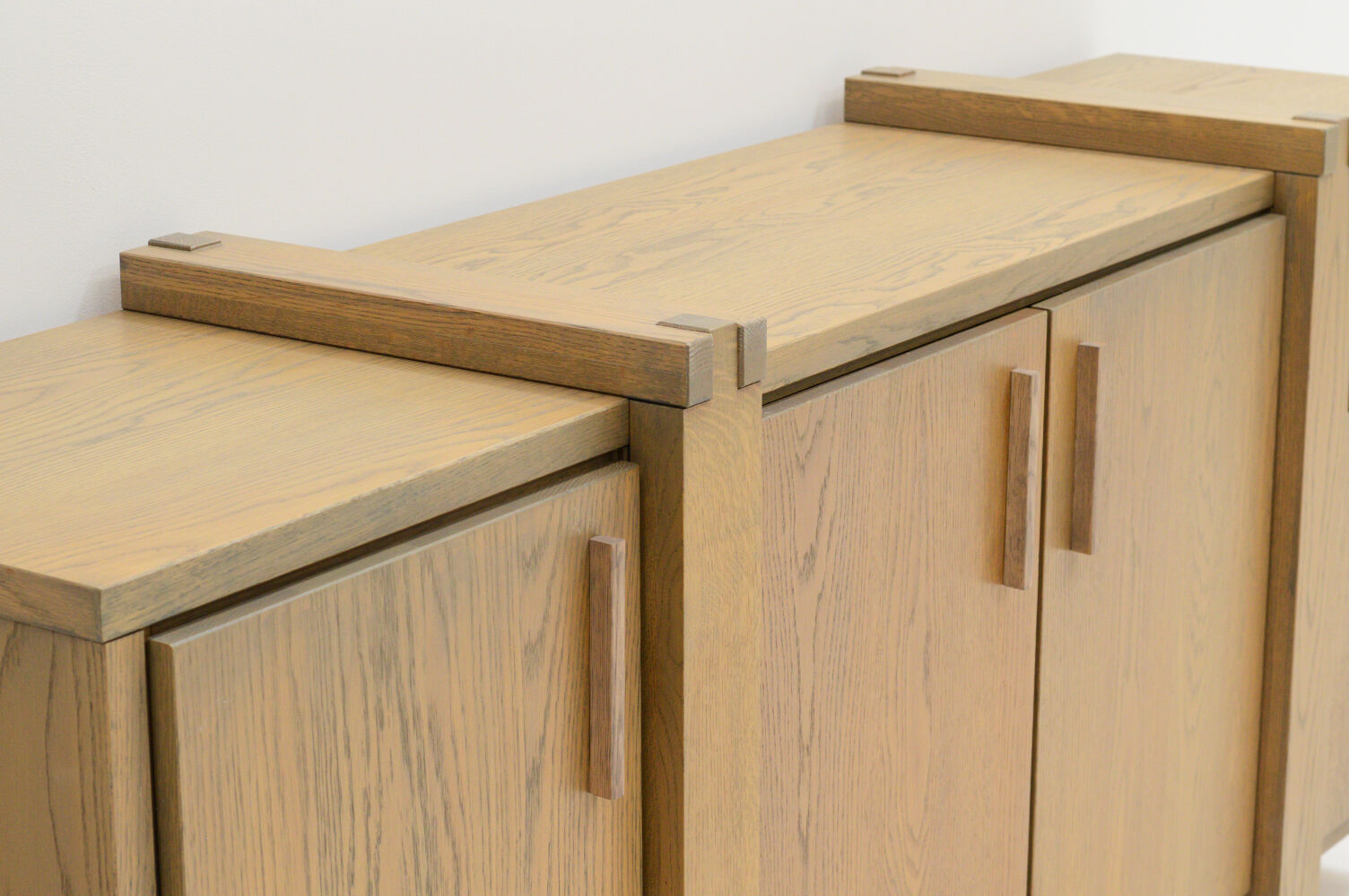 Oak grey wash sideboard, Belgium.