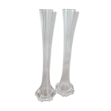 Paire de vases en verre soliflore