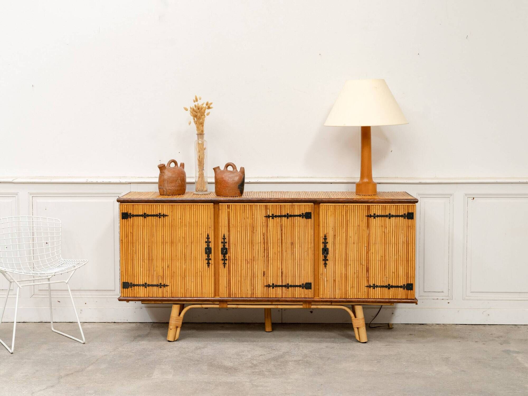 Audoux Minet rattan enfilade