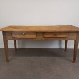 Rustic farmhouse table with drawers