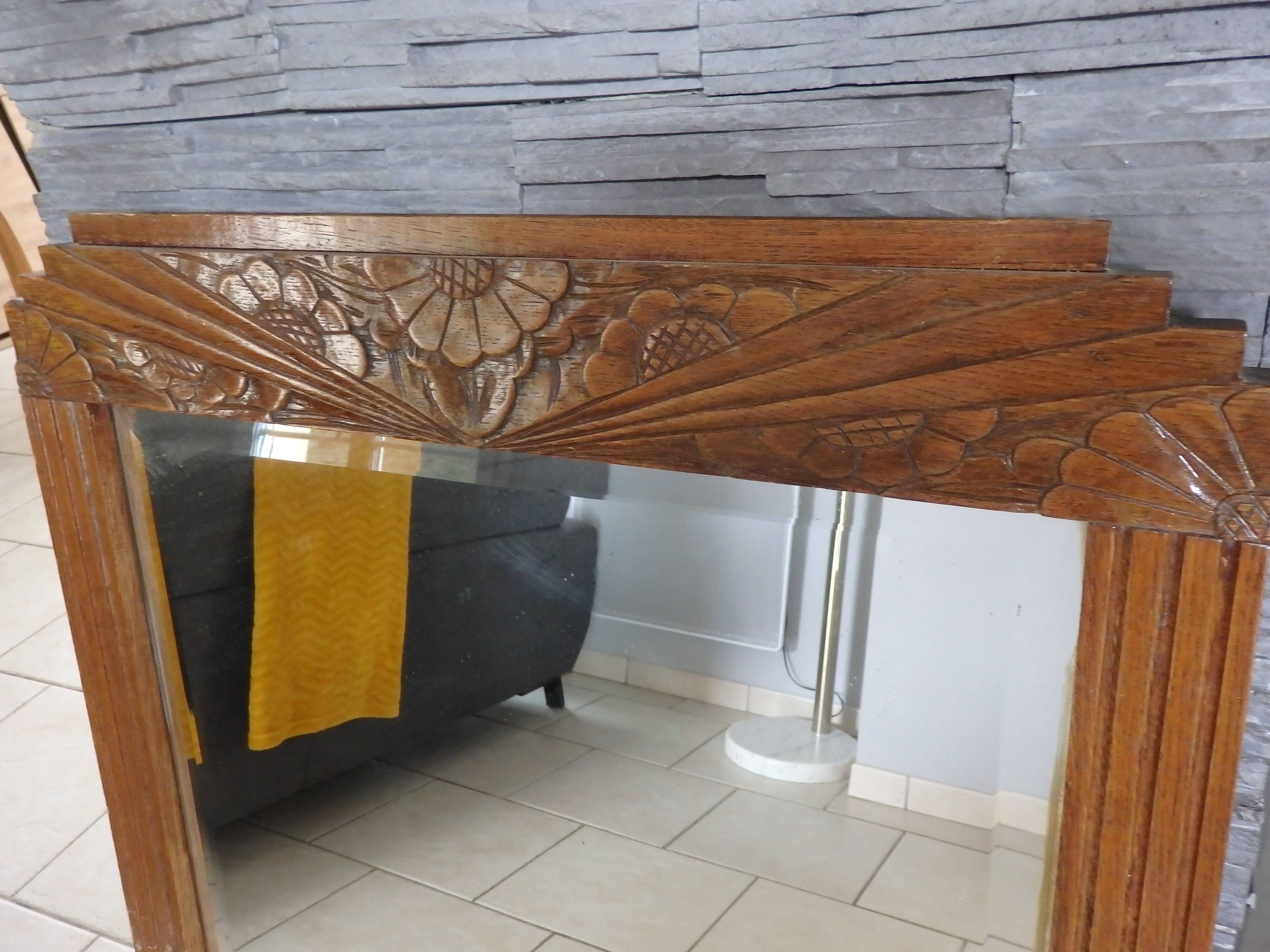 Old vintage art deco mirror