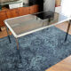 Table à manger chromée design et production par Fratelli Orsenigo
