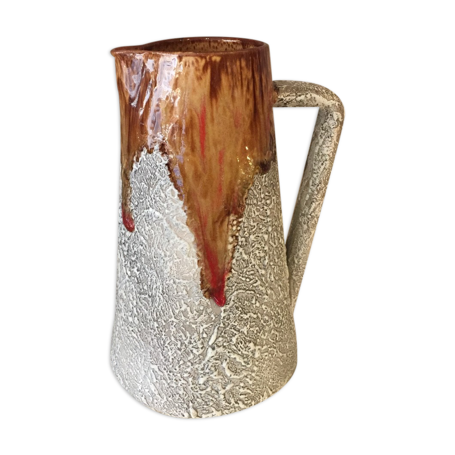 Vintage water jug or enamel vase