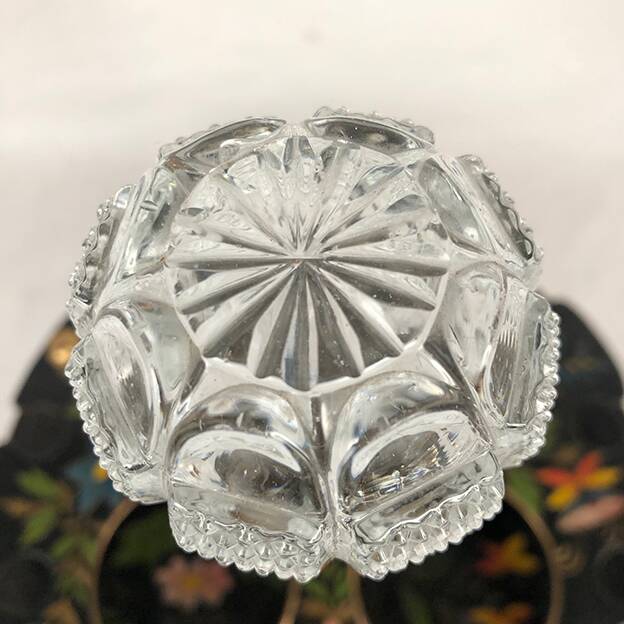 Liquor cabaret in 19th century painted sheet metal, carafes and glasses attributed to the Creusot crystal factory