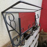 Vintage wrought iron coat rack