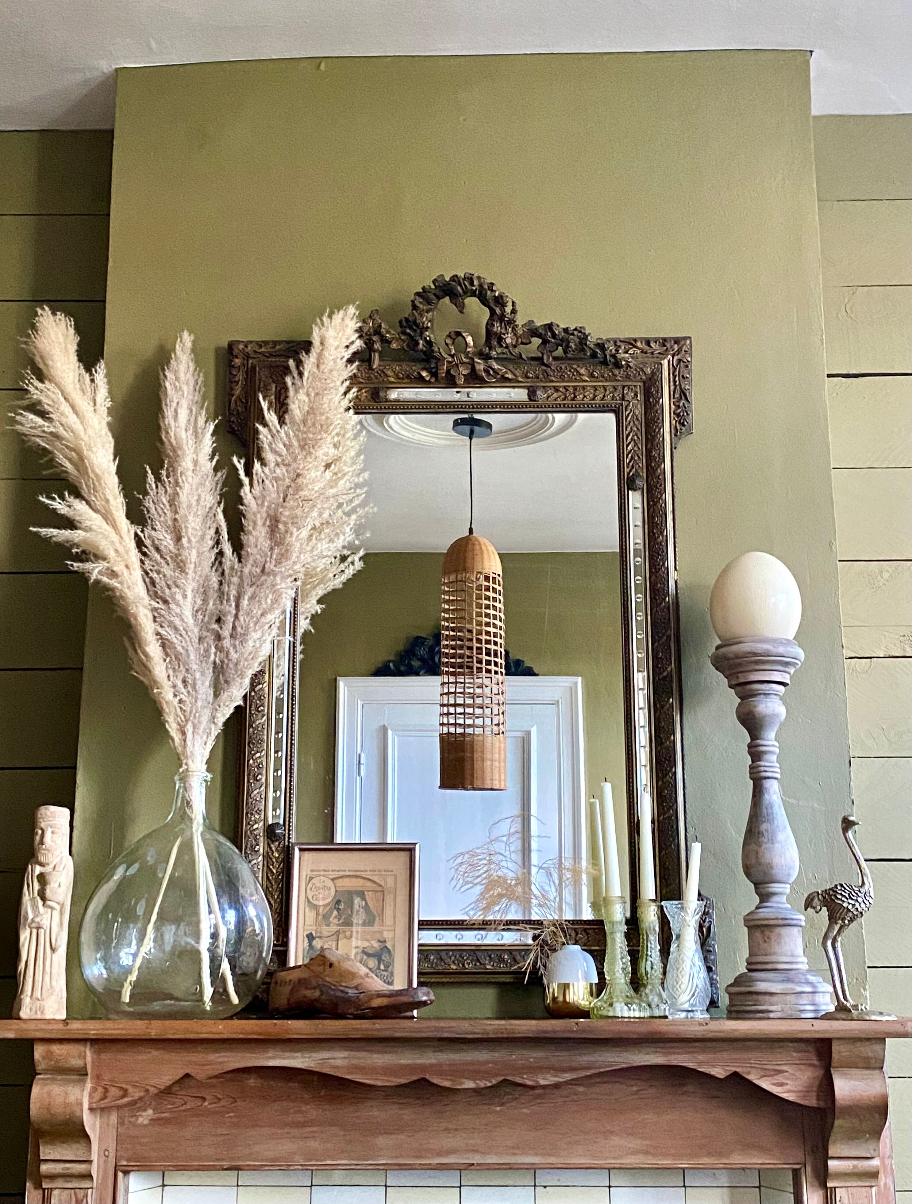 Old wooden church candle holder