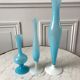 Vase en opaline bleu ciel années 50