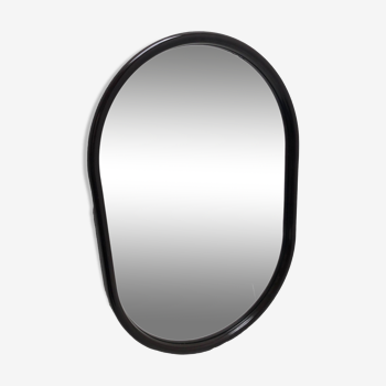 Brown plastic oval mirror, 1960s/1970s