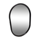 Brown plastic oval mirror, 1960s/1970s