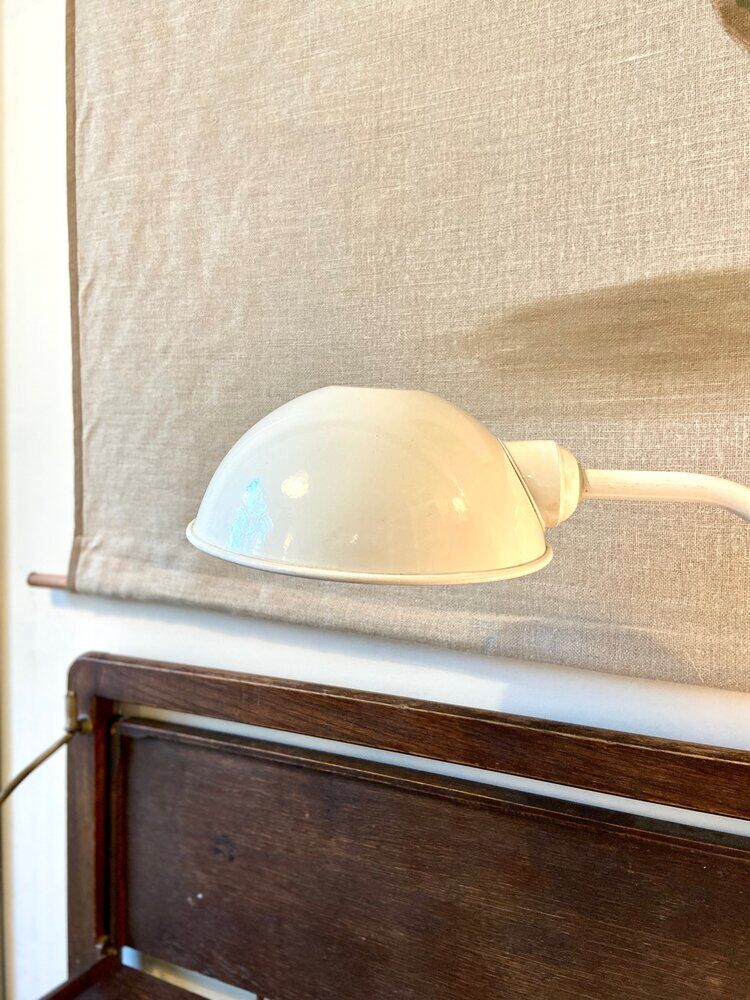 White metal desk lamp