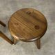 4 tabourets tripodes en bois
