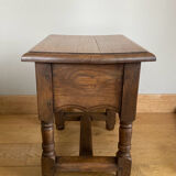 Chest bedside twentieth century solid oak pegged base spacer