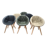 Set of 6 Gliss Wood 904 armchairs, Pedrali