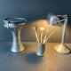 Old art deco aluminum desk lamp, 1920