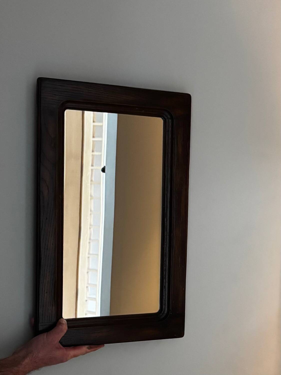 Vintage wooden mirror – moulded frame – 1950s/60s