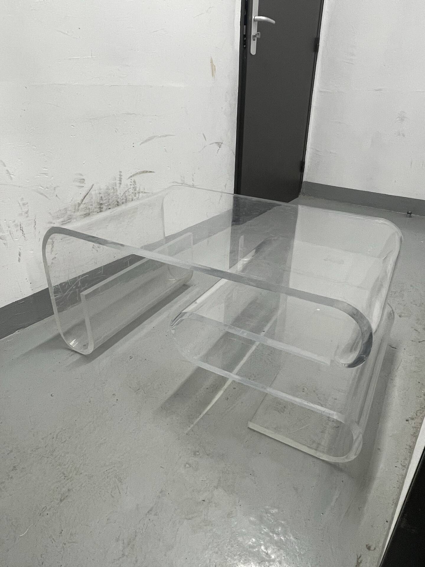 Vintage plexiglass coffee table