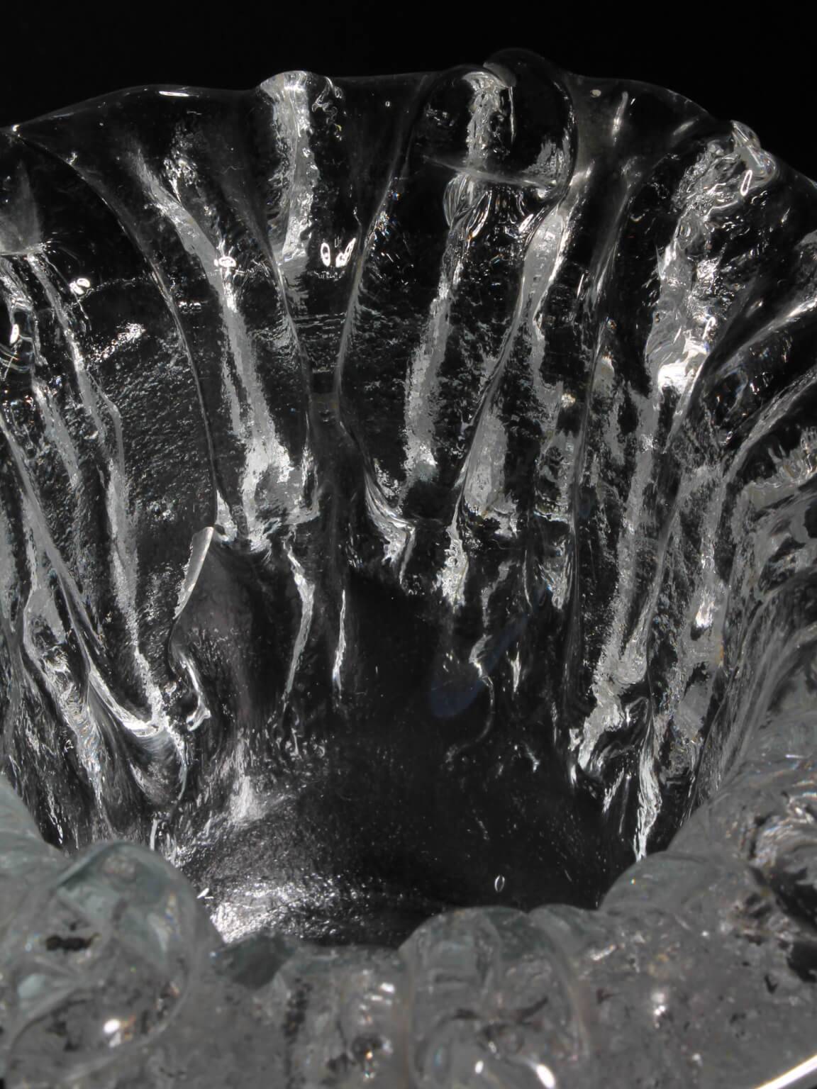 Uno Westerberg Organic Massive Glass Vase, For Pukeberg, 1960s, Sweden