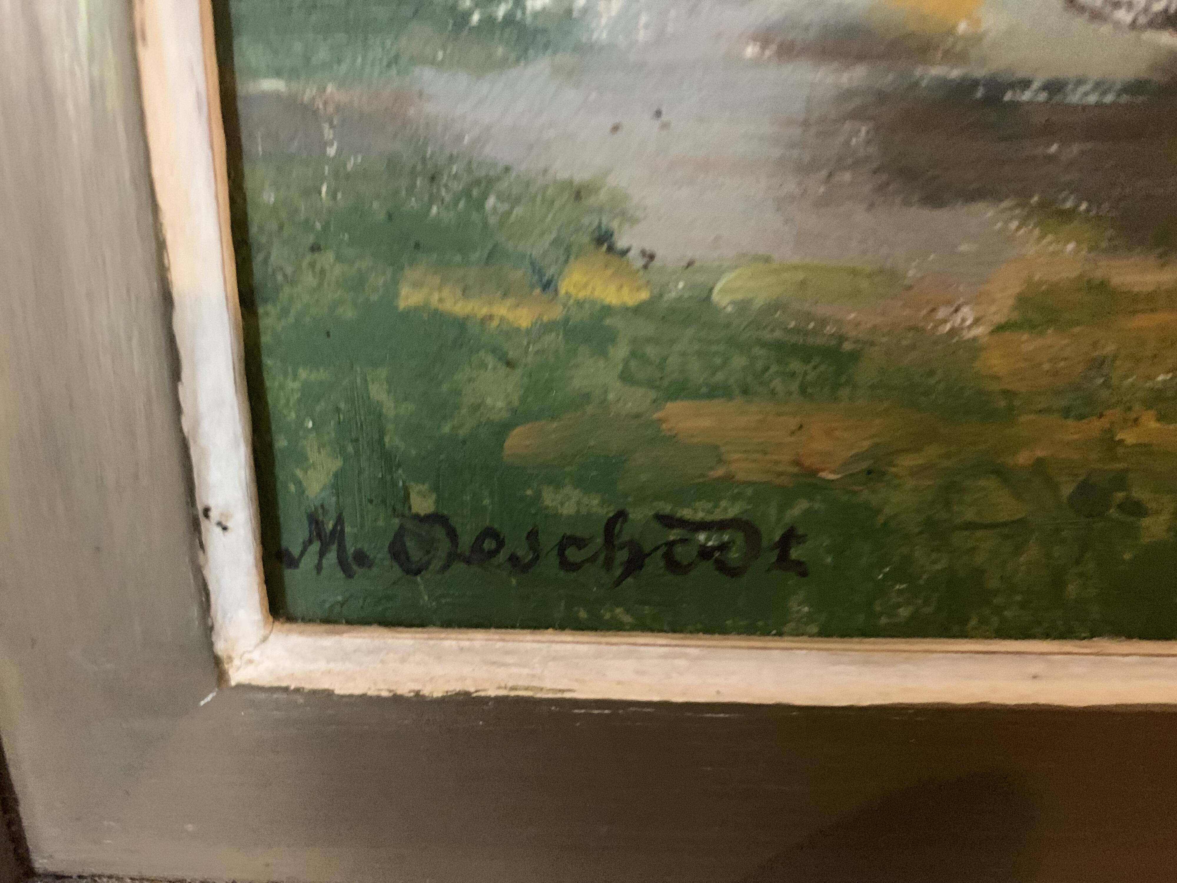 M.deschoot (1899/ 1971 ) oil on canvas countryside landscape