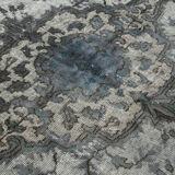 Handmade Distressed Anatolian 1980s 166 cm x 261 cm Grey Rug