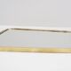 Mid century brass mirror, 40x74cm