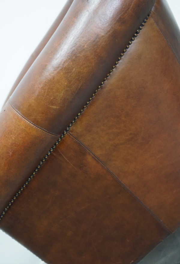fauteuil club Vintage En cuir De Couleur Cognac Pays-Bas