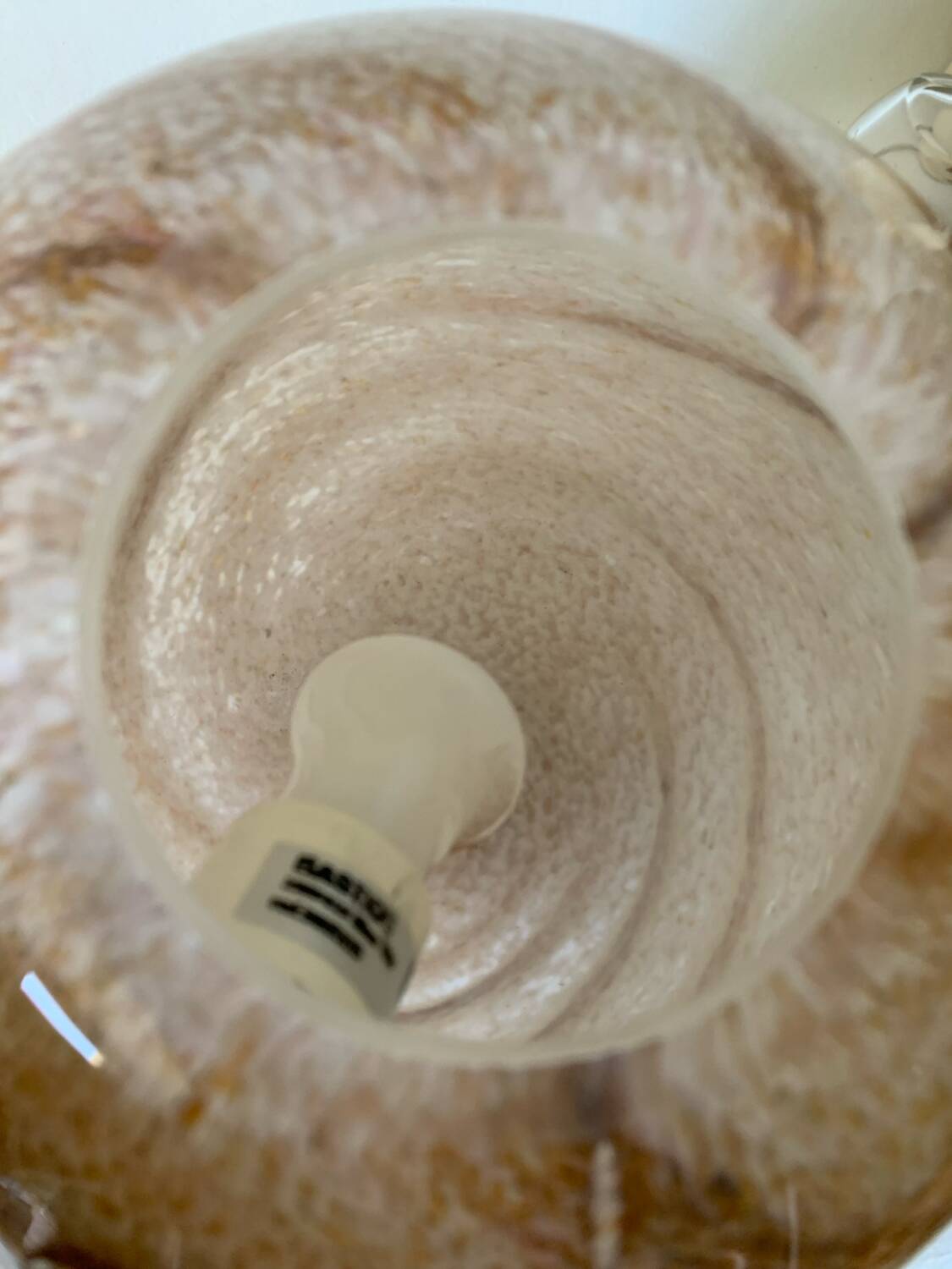 Blown glass ball lamp