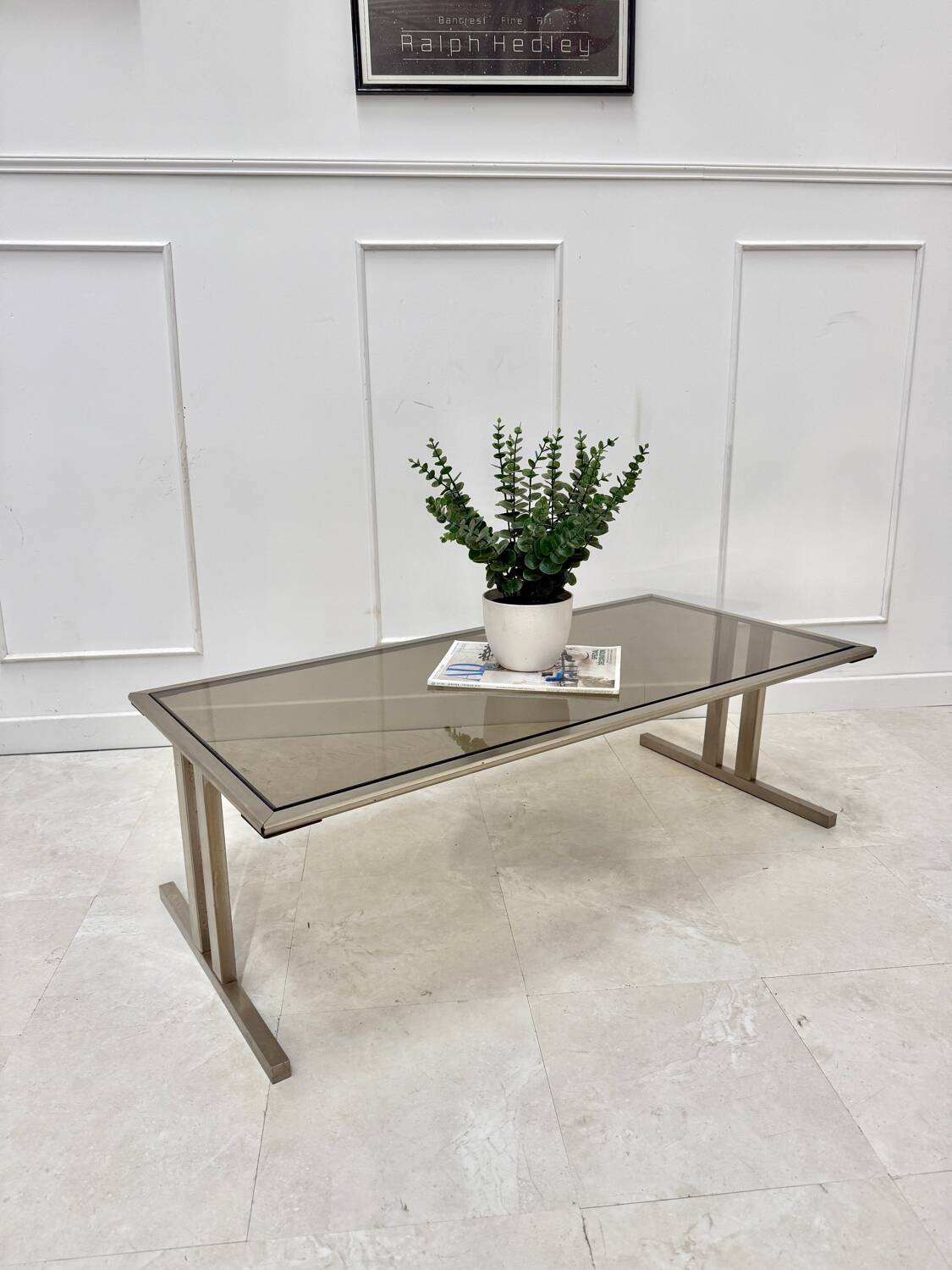 Smoked glass coffee table